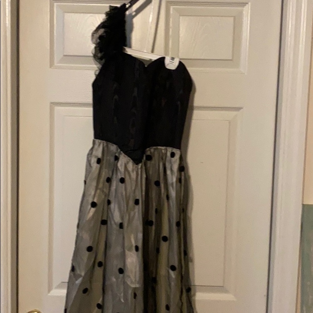 Vintage cocktail polka dot dress SZ 2/4. OOAK